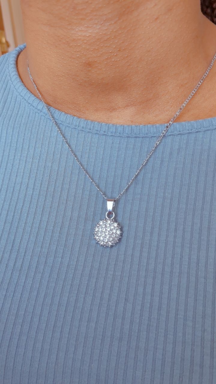 Women's Round Necklace | Classic Crystal Necklace | Zelle Noir LTD