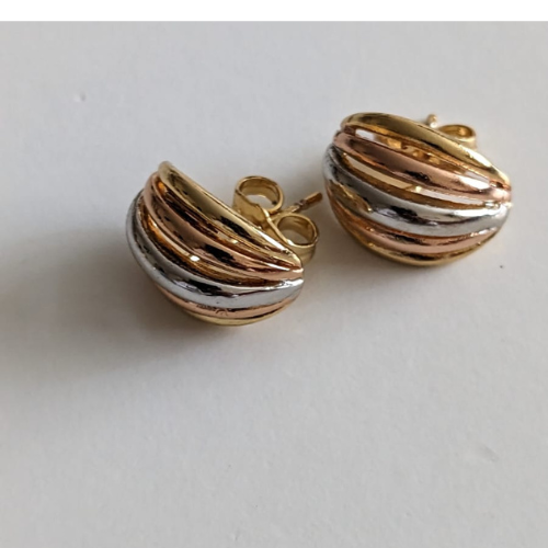 Gold Tone Studs Earrings | Tone Studs Earrings | Zelle Noir LTD
