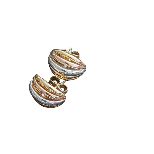 Gold Tone Studs Earrings | Tone Studs Earrings | Zelle Noir LTD