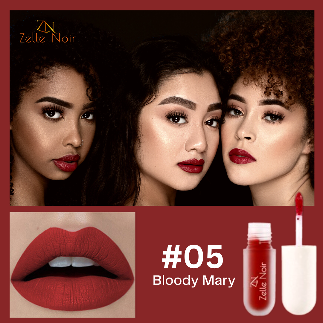 Liquid Lip Gloss | Matte Liquid Lip Gloss | Zelle Noir LTD