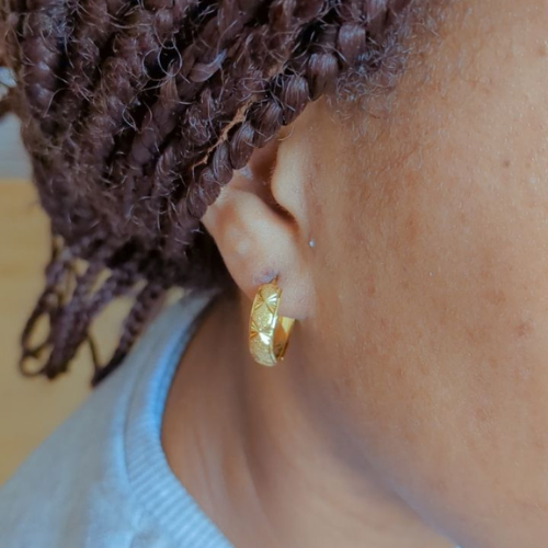 Gold-Plated Hoop Earrings | Radiance Hoop Earrings | Zelle Noir LTD