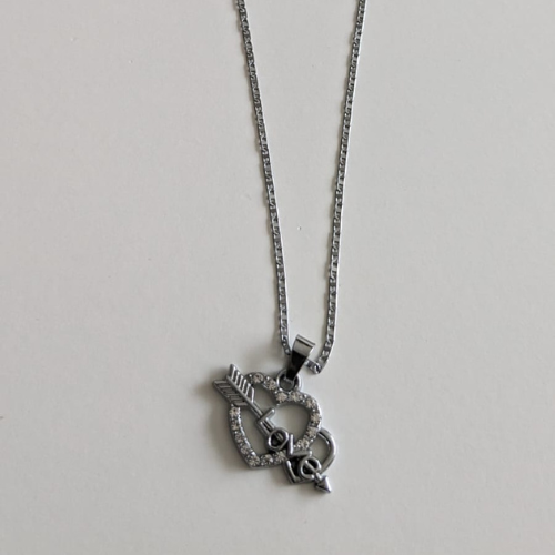 Vintage Love Necklace | Heart Arrow Love Pendant | Zelle Noir LTD