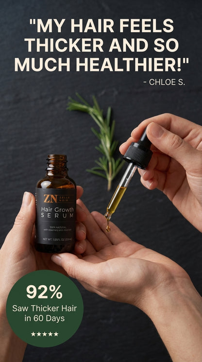 Hair growth serum with rosemary and castor oil