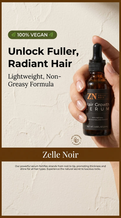 Hair growth serum with rosemary and castor oil