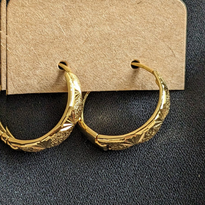 Gold-Plated Hoop Earrings | Radiance Hoop Earrings | Zelle Noir LTD