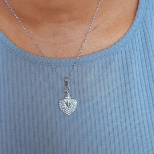 Crystal Heart Necklace | Unique Crystal Necklace | Zelle Noir LTD